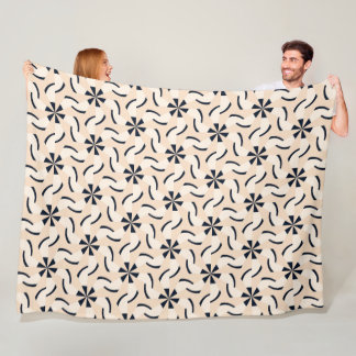 Black and Cream Celestial Dance Blanket