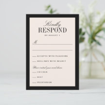 Black and Cream Classic Elegant Wedding