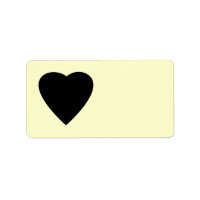 Black and Cream Love Heart Design.
