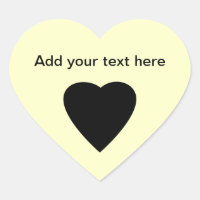 Black and Cream Love Heart Design.