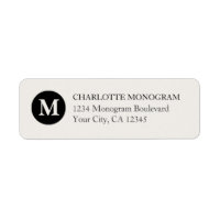 Black and Cream Monogram