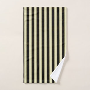Black and Cream Pinstripe Wedding Elegant  Hand Towel
