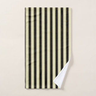 Black and Cream Pinstripe Wedding Elegant  Hand Towel