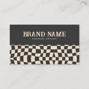 Black and Cream Retro Bold Fun Business Card