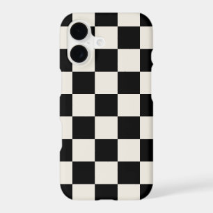 Black and Cream Retro Check