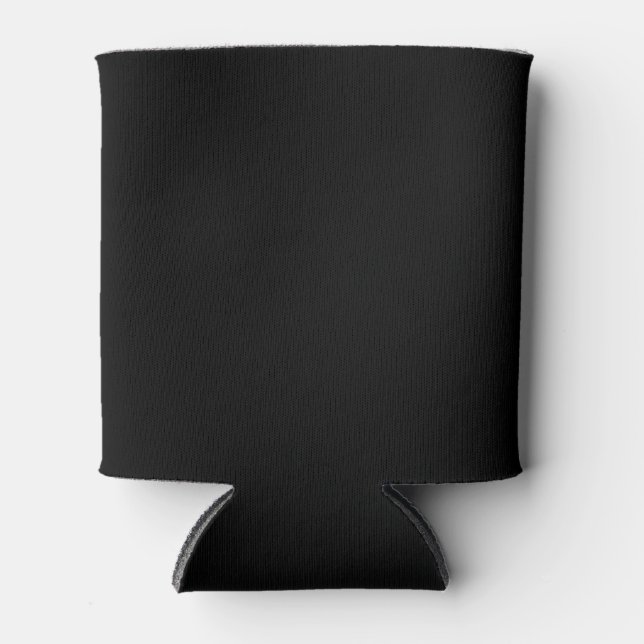 Black and Cream Solid Colour Can Cooler (Front)