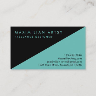Black And Custom Colour Avant-garde Business Card
