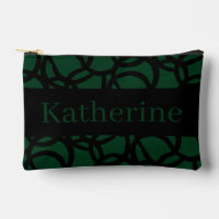 Black and Dark Green Pattern Name Small