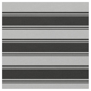 Black and Dark Grey Coloured Stripes Pattern Fabric