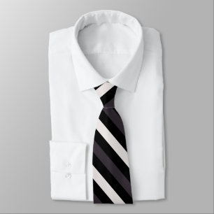 Black and Dark Grey Diagonal Stripe Pattern Design Tie