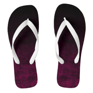 Black and Dark Magenta Gradient Texture Jandals