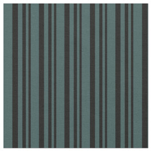 Black and Dark Slate Grey Pattern of Stripes Fabric