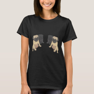 Black and Fawn Pugs Pattern Classic T-Shirt 160