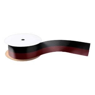 Black and Garnet Striped 1.5" Wide Satin Ribbon
