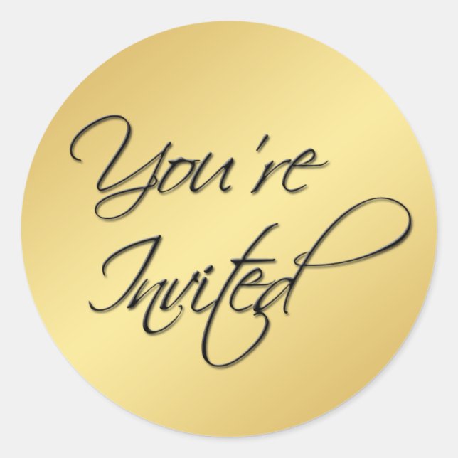 Black and Gold 1.5" Diameter Round Sticker (Front)