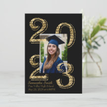 Black and Gold 2023 Photo Graduation
