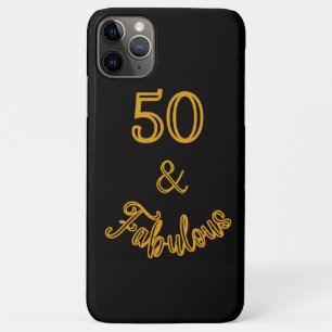 Black and Gold 50 and Fabulous  Case-Mate iPhone Case