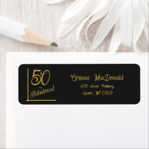 Black and Gold 50 & Fabulous 50th Birthday Party