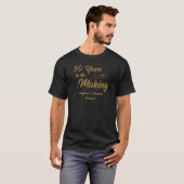 Black and Gold 50th Wedding Anniversary T-Shirt (Front Full)