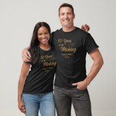 Black and Gold 50th Wedding Anniversary T-Shirt (Unisex)