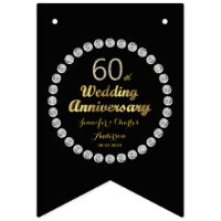 Black and Gold 60th Diamond Wedding Anniversary