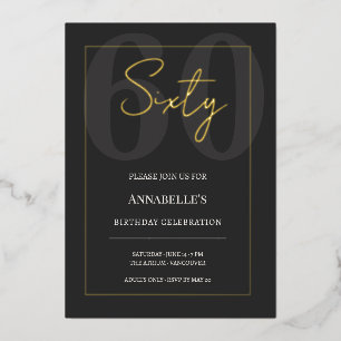Black and Gold 60th Milestone Birthday Celebration