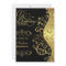 Black and Gold 70th Birthday Party Invitation