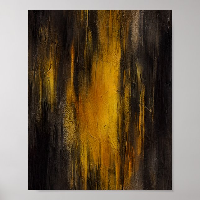 Black and Gold Abstract Pattern  Poster (Front)