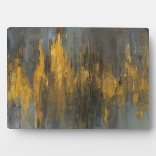 Black and Gold Abstract Print | Danhui Nai Plaque (Front)