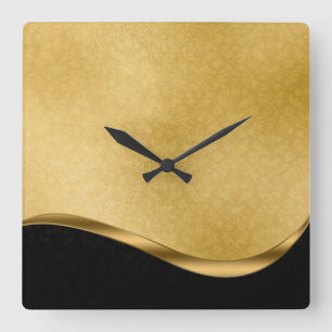 Black and Gold Acrylic Wall Clock