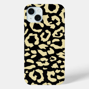  Black And Gold Animal Print Pattern iPhone 15 Mini Case