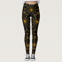 Black and gold art deco geometric pattern