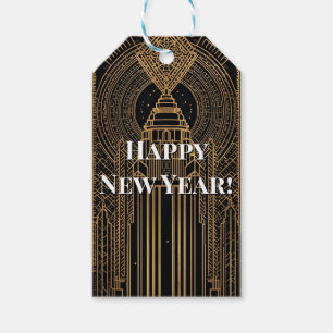 Black and Gold Art Deco  Gift Tags