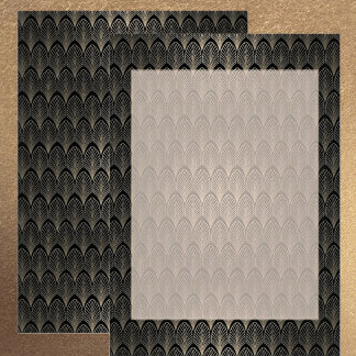 Black and gold Art Deco Invitation