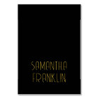 Black and Gold Art Deco Name Place Cards