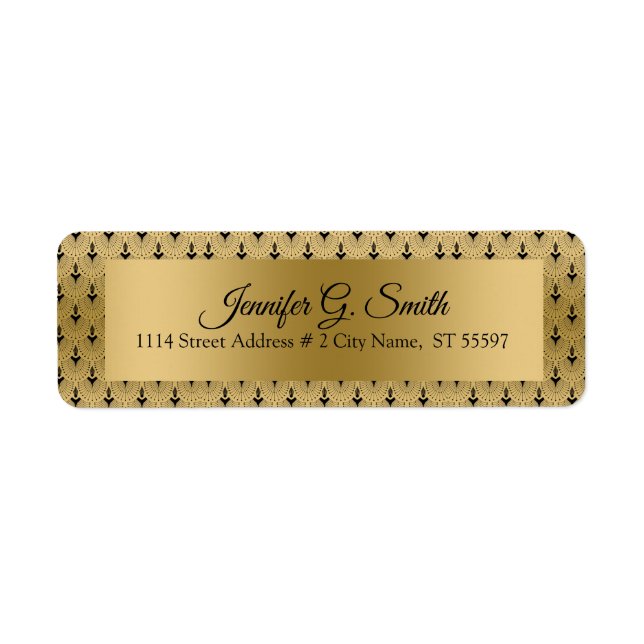 Black and gold art-deco pattern (Front)