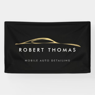 Black and Gold Auto Detailing, Auto Repair Banner