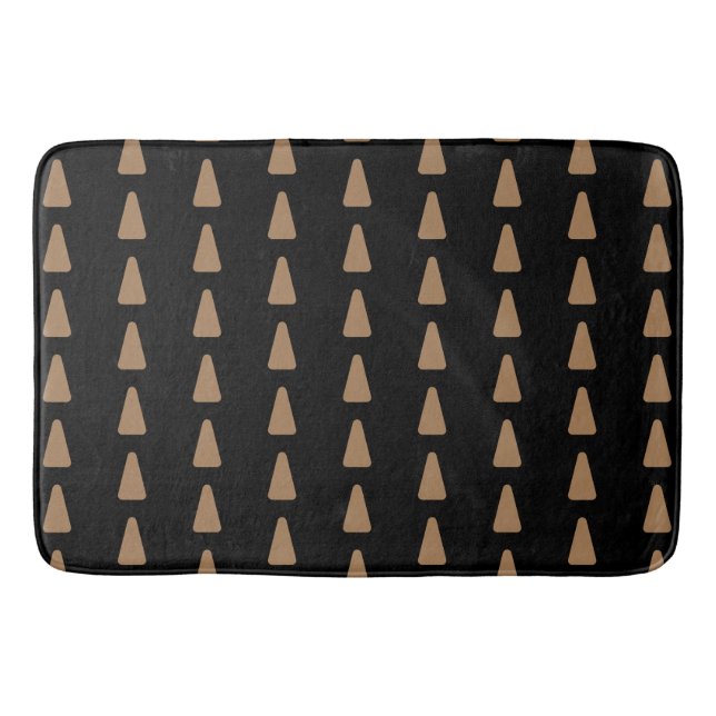 black and gold Bath Mat (Front)