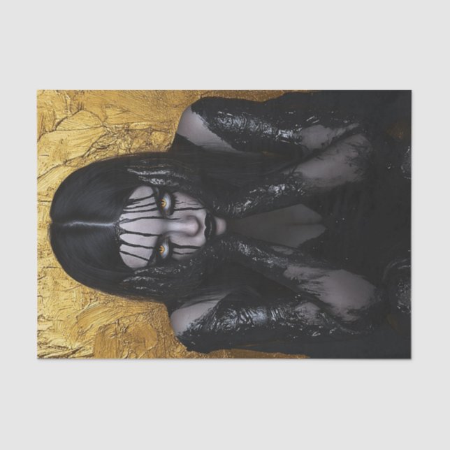 Black and Gold Beauty17 Tissue Paper (Front)