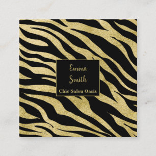 Black and Gold Beauty Professional Business Card
