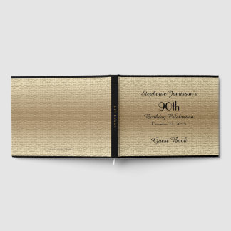 Black and Gold Birthday Party Memory/Guest Book