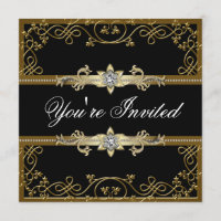 Black and Gold Black Tie Party