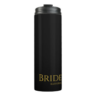 Black and Gold-Bride- Thermal Tumbler