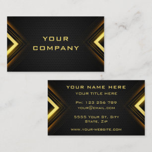 Black and Gold Business Card Your Own Design