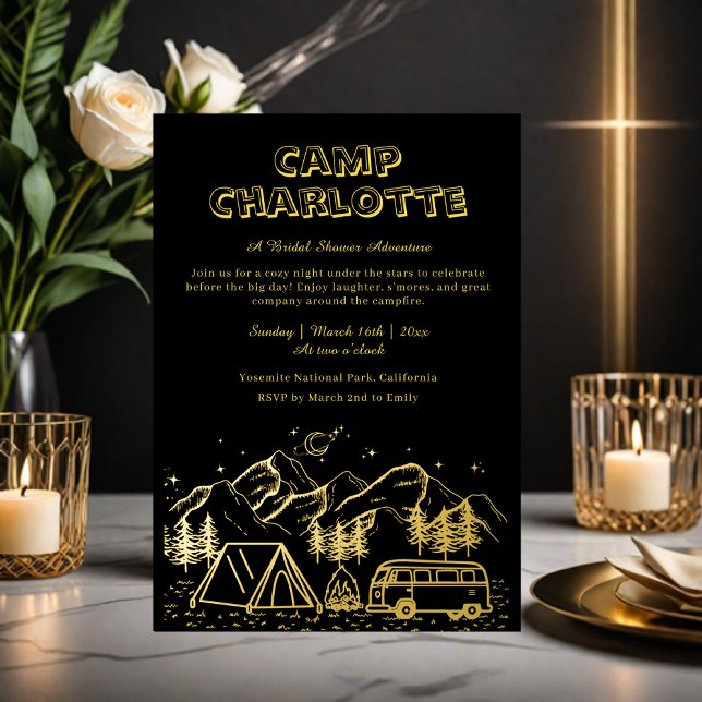 Black and Gold Camping Bridal Shower (Creator Uploaded)