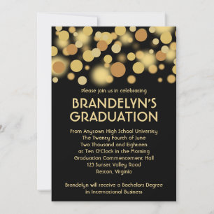 Black and Gold Celebration Graduation Announcement