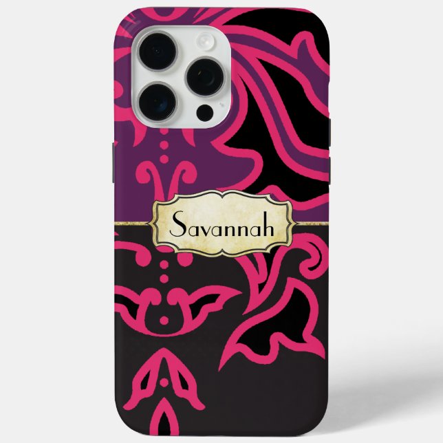 Black and Gold Celestial Star Pattern Case-Mate iPhone Case (Back)