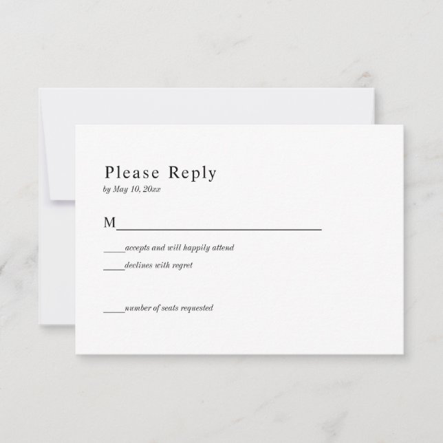Black and Gold Celestial Wedding RSVP Card (Front)