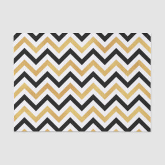 Black and Gold Chevron Tissue Paper