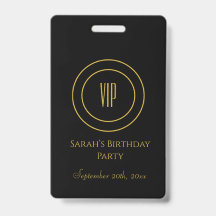 Black and Gold Chic Birthday Party VIP Access
